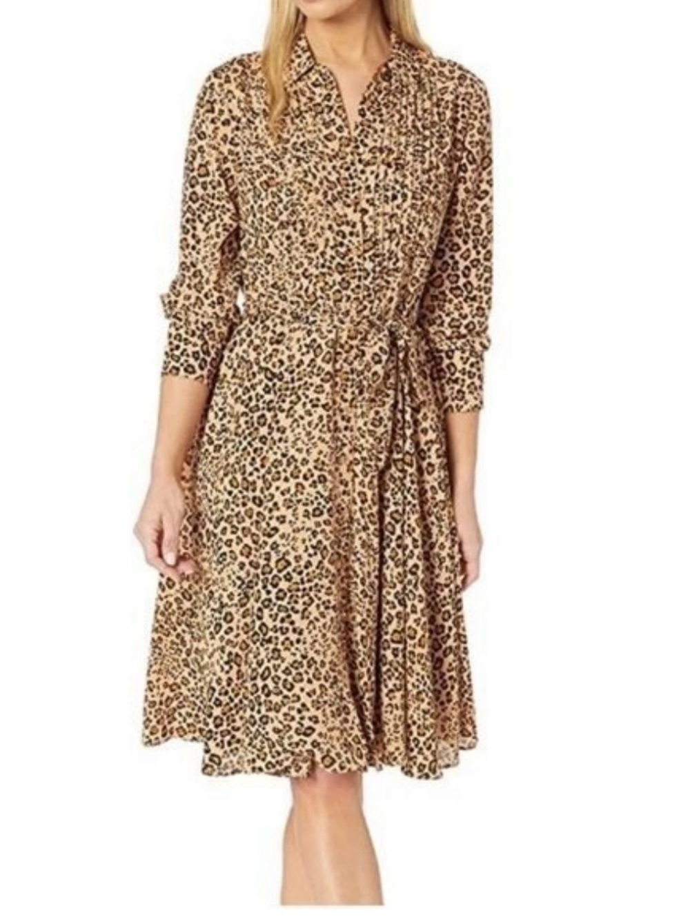 NWT Nanette Lepore Leopard Shirt Dress